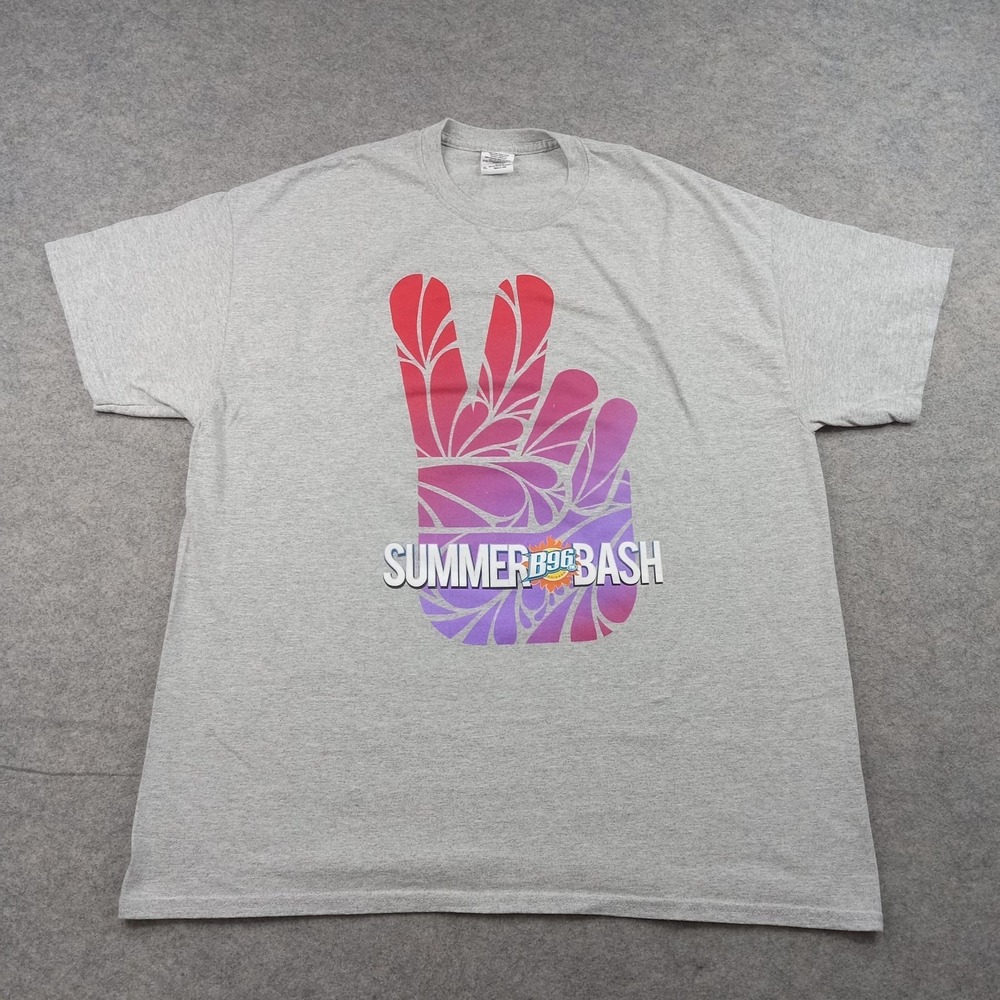 B96 Summer Bash Shirt Mens XL Chicago Radio‎ Fest Peace Sign Concert Graphic Tee
